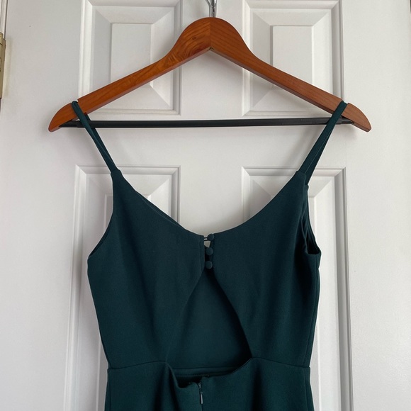 Floor length Lulus gown, dark green blue, XXS. Never been worn - Picture 4 of 6